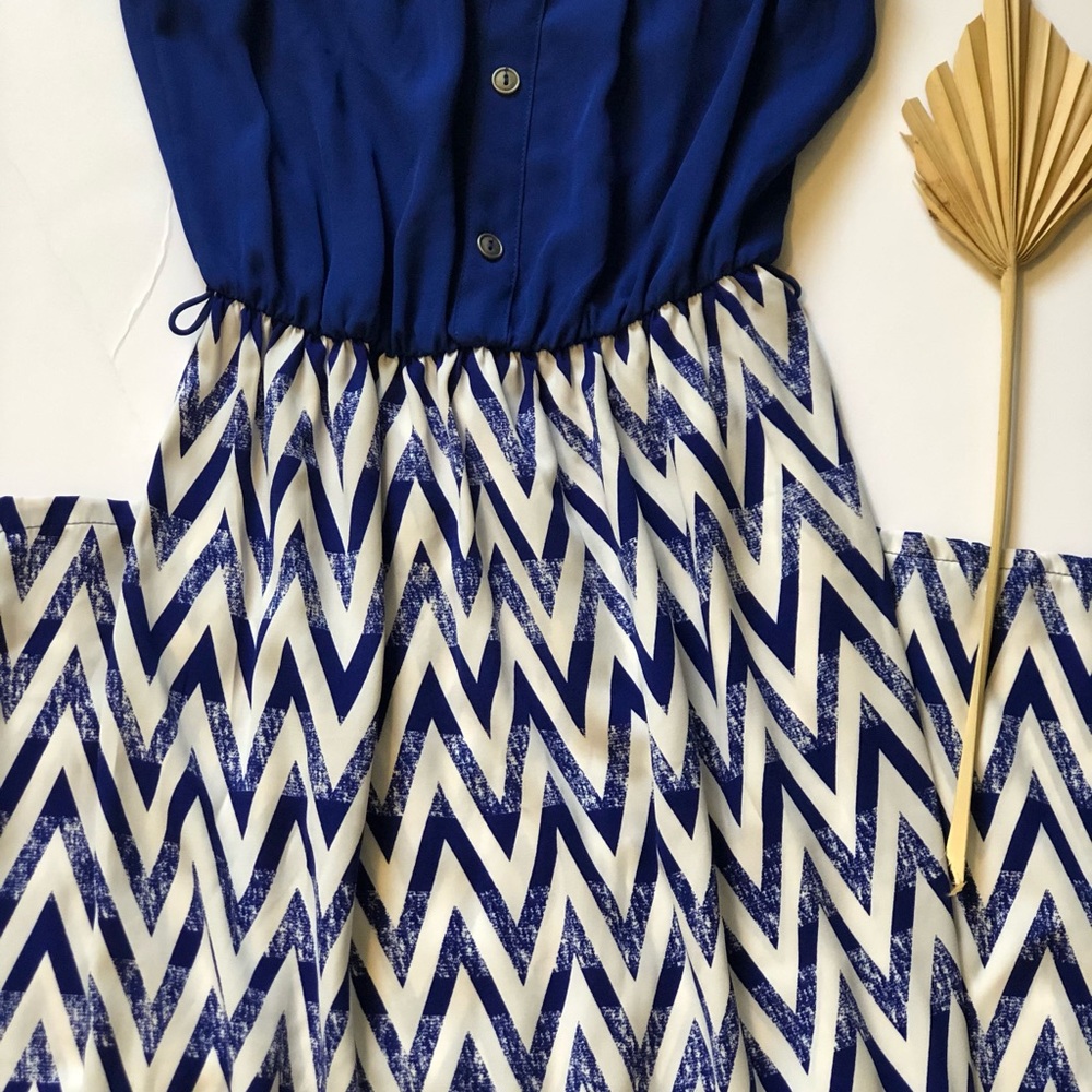 Original Piece- Blue Strapless Maxi Dress